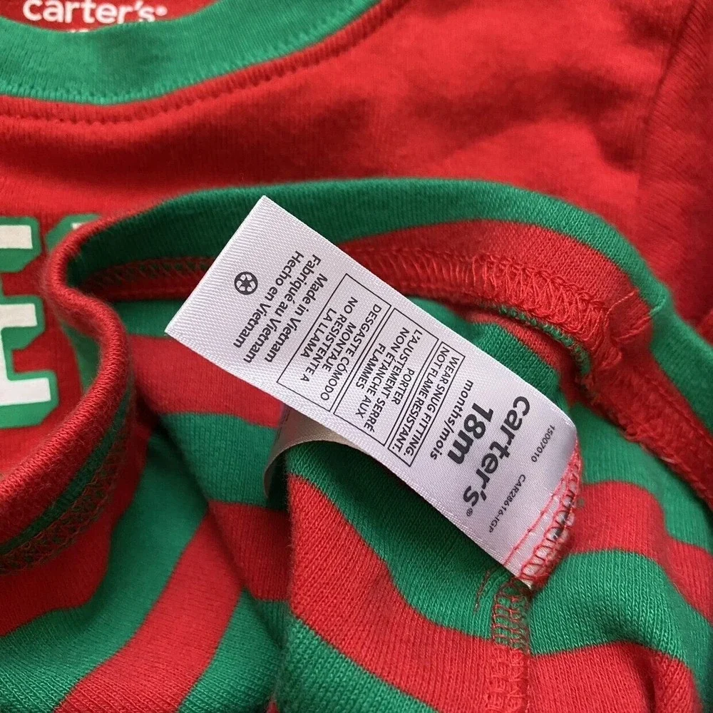 Carters Never Naughty‎ Always Nice Pajamas Size 18 Months